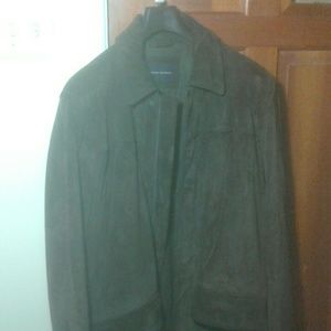 Banana Republic Chocolate Brown Suede Coat